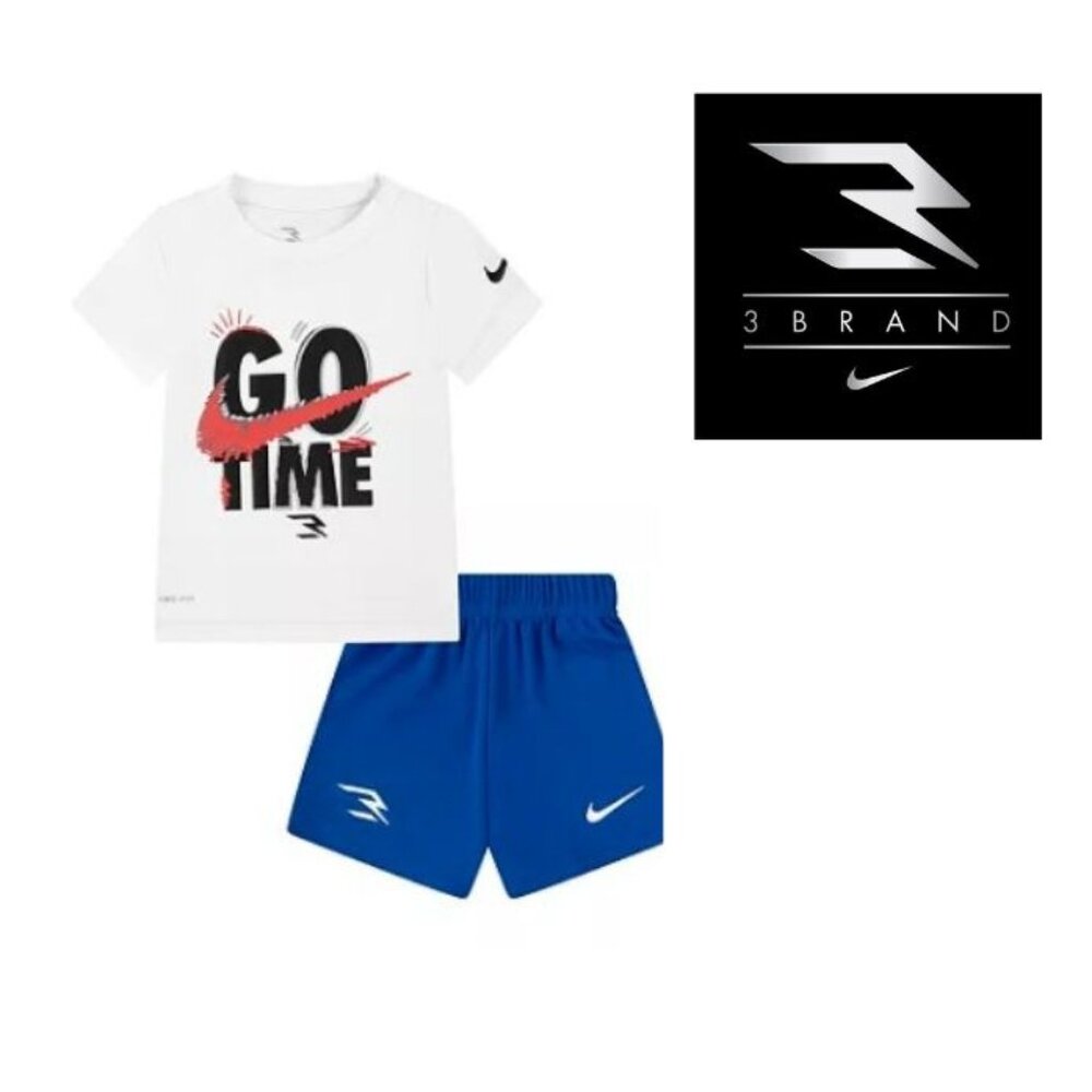 🆕 Nike 3BRAND by Russell Wilson Toddler Boys 2-pc "GO TIME" Short Set 2T